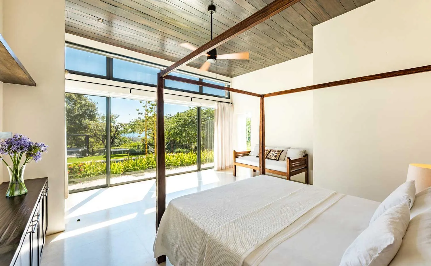 Calla Lily villa king canopy bedroom, Las Huacas Nosara