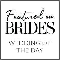 Featured on Brides, Wedding of the Day badge